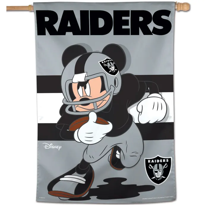 Las Vegas Raiders Disney Theme Vertical House Flag 28x40"