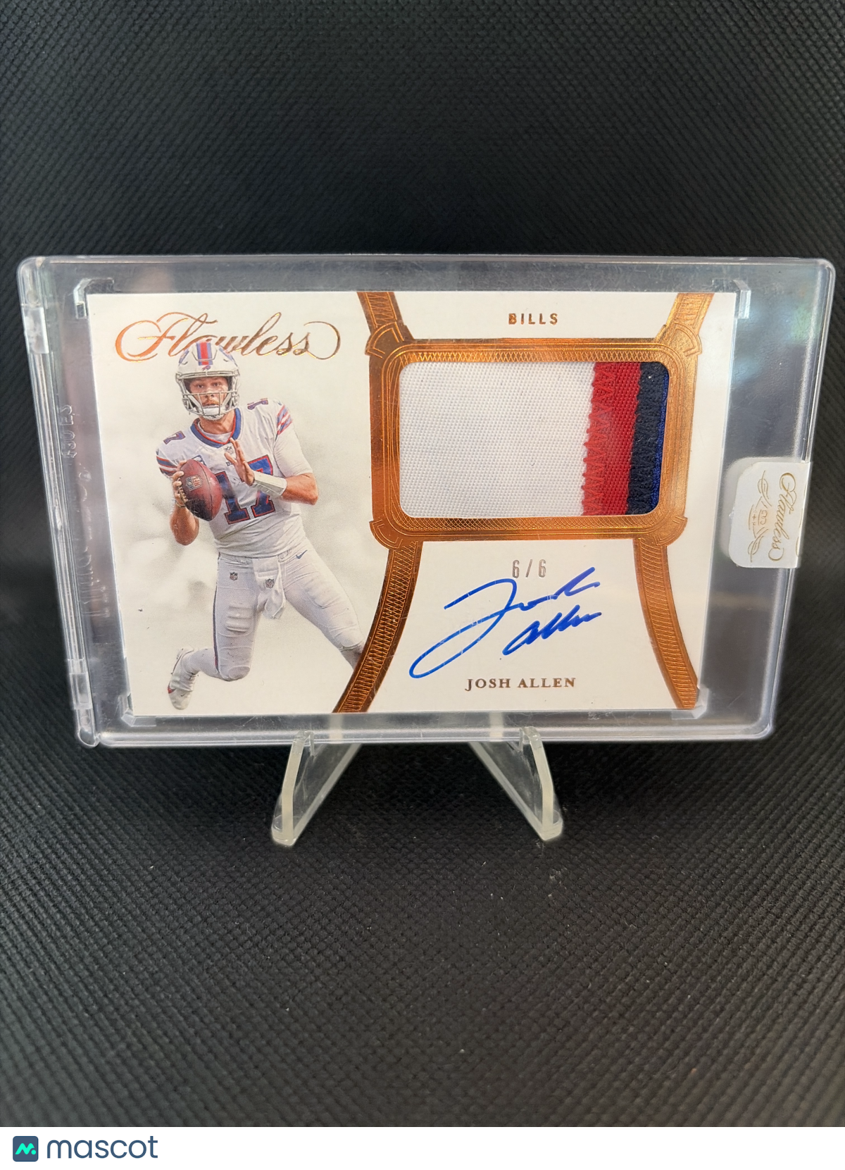 2020 Panini Flawless Josh Allen 4 color patch auto /6