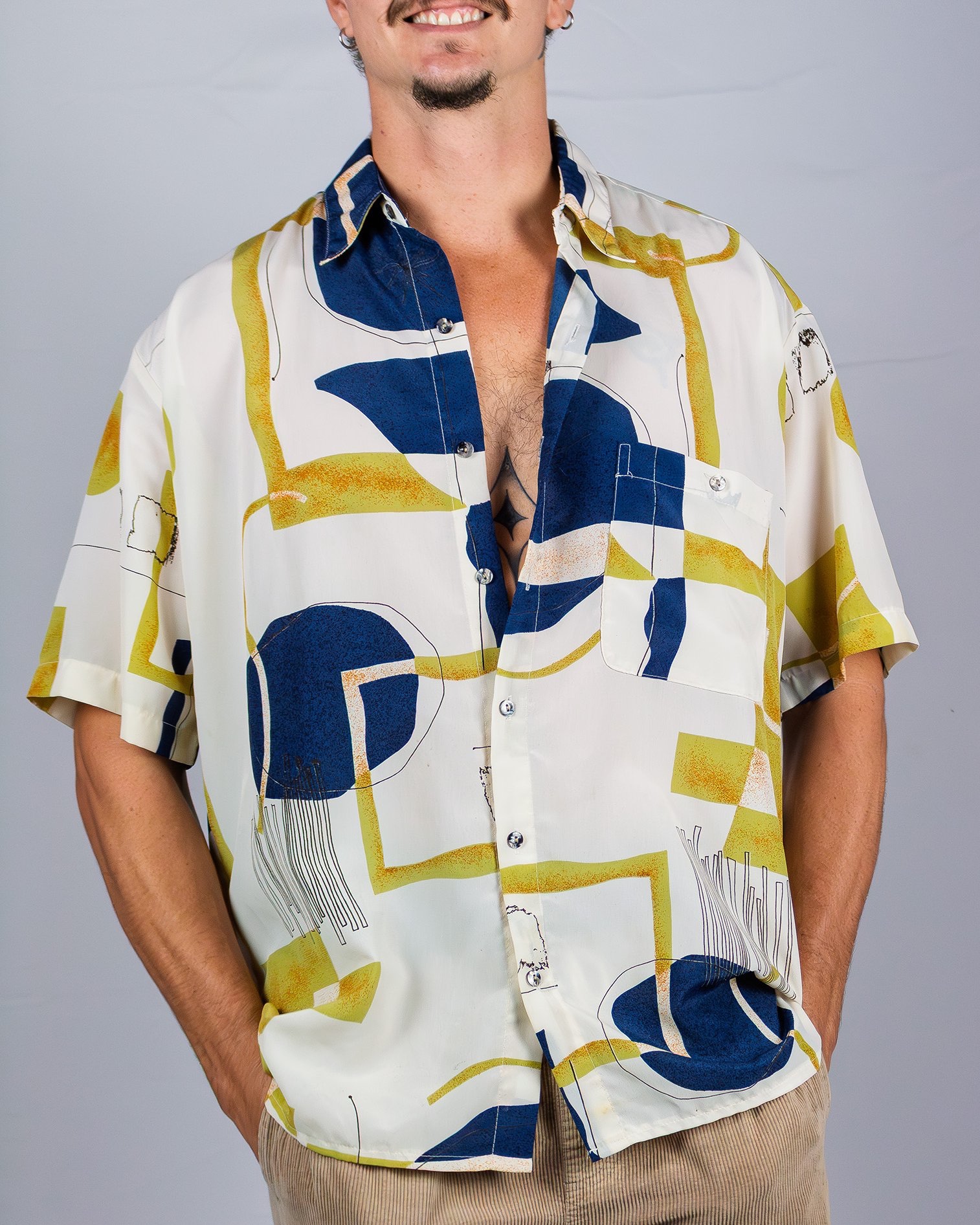 Geometric Button Down Shirt