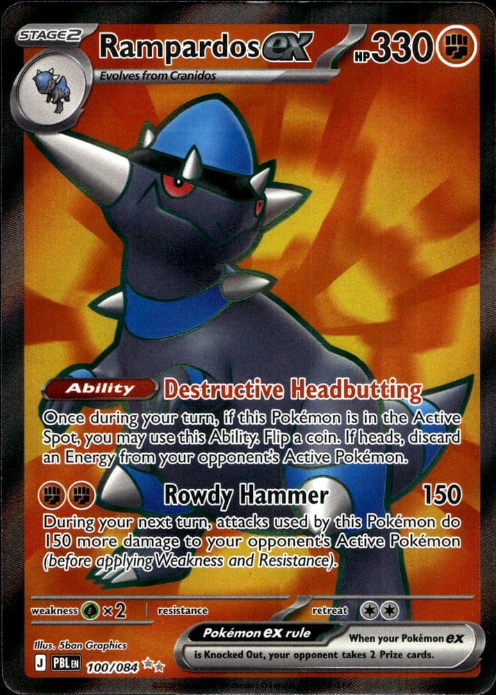 Rampardos ex 100 084 - ME05 100/84