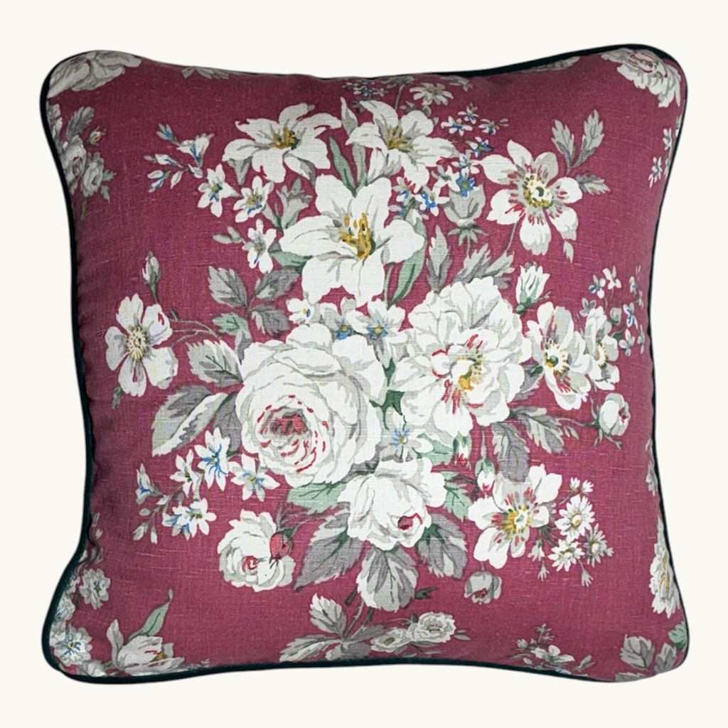 Sanderson pink floral Green pipe - Vintage