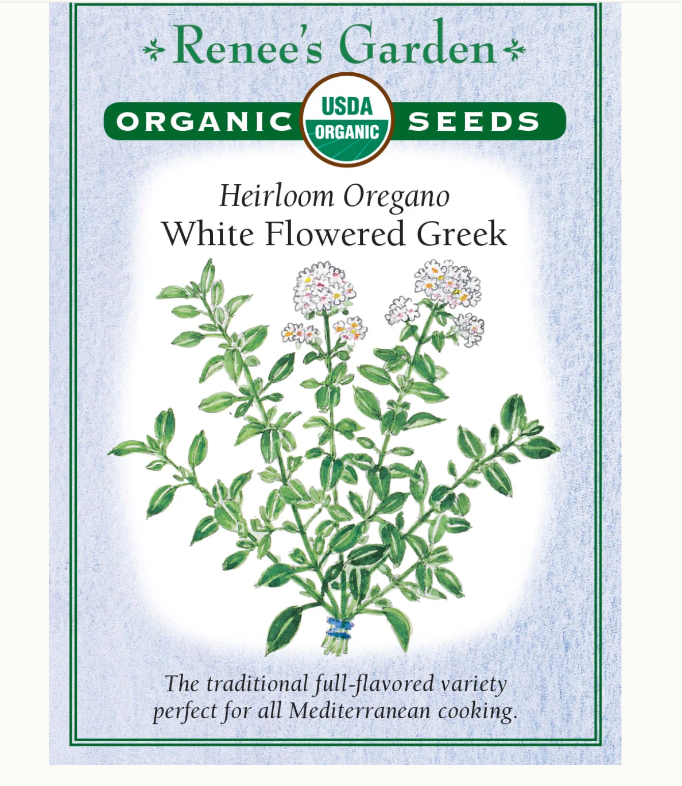 Renee's Garden | Heirloom Oregano White Flowered Greek