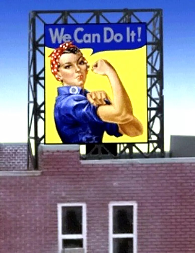We Can Do It Sign HO Scale, N Scale