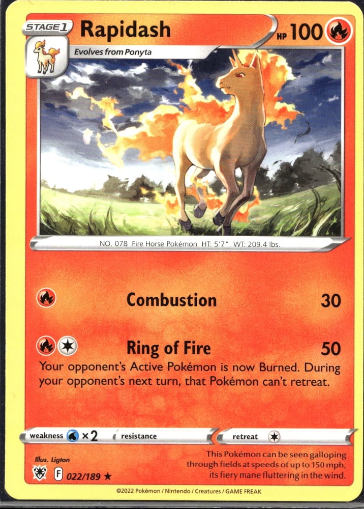 Rapidash - SWSH10 22/189