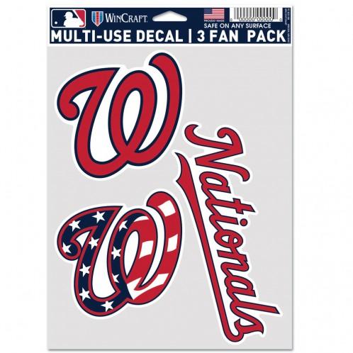 Washington Nationals Multi Use 3 Pack Fan Decals