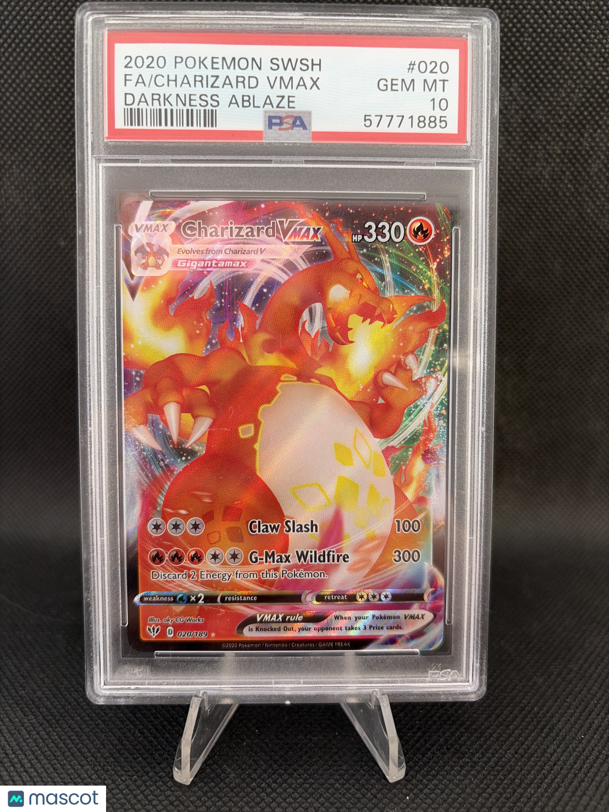 2020 Pokemon Darkness Ablaze Charizard VMAX PSA 10 #020