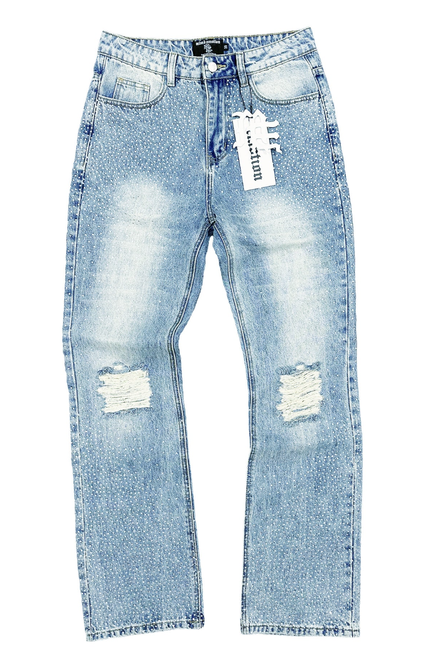 MIXED EMOTION ‘ME’ Rhinestone Jeans