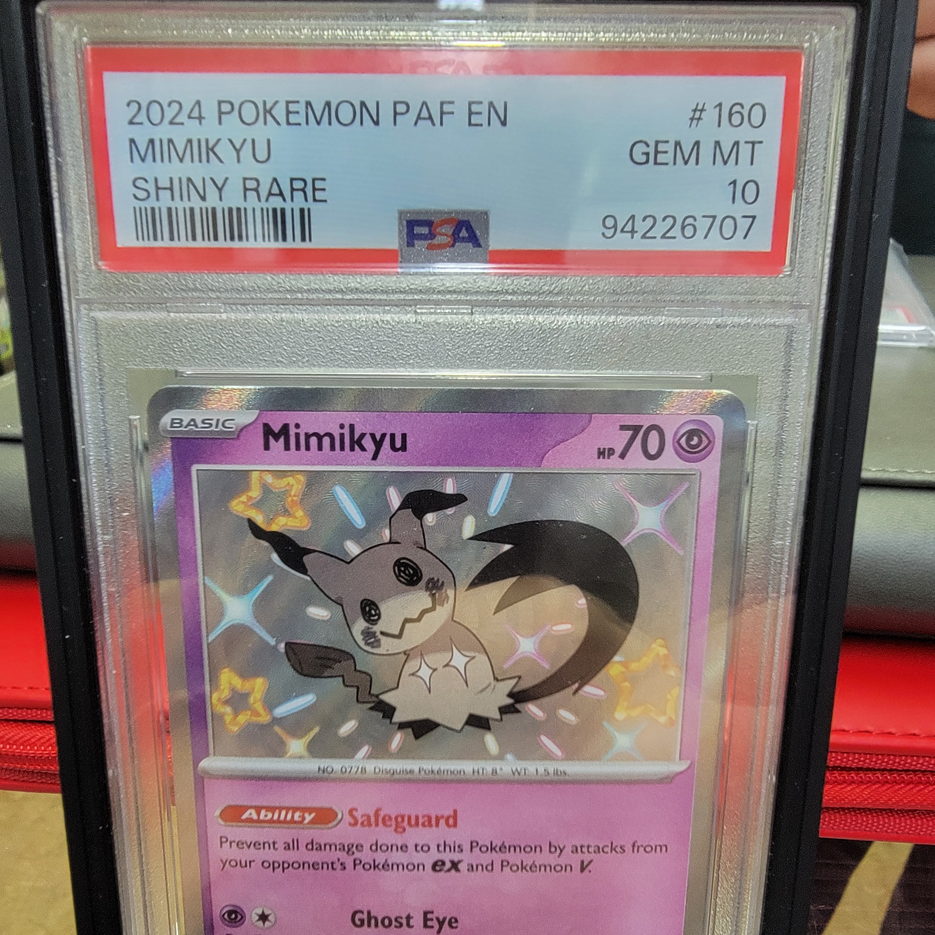 PSA 10 Mimikyu Baby Shiny Graded Card