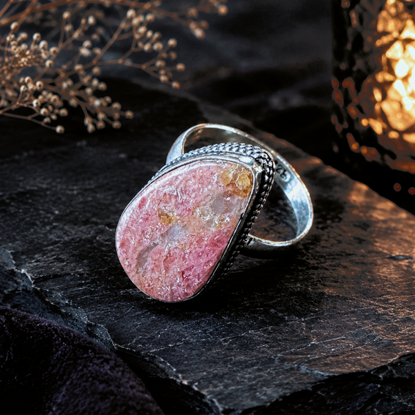 Rose Veil Stone Ring