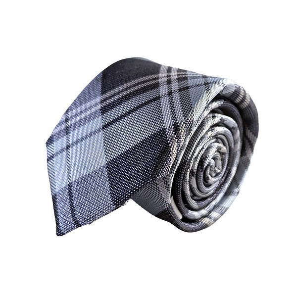 150 X 7 Cm Navy Light Blue Plaid Tie
