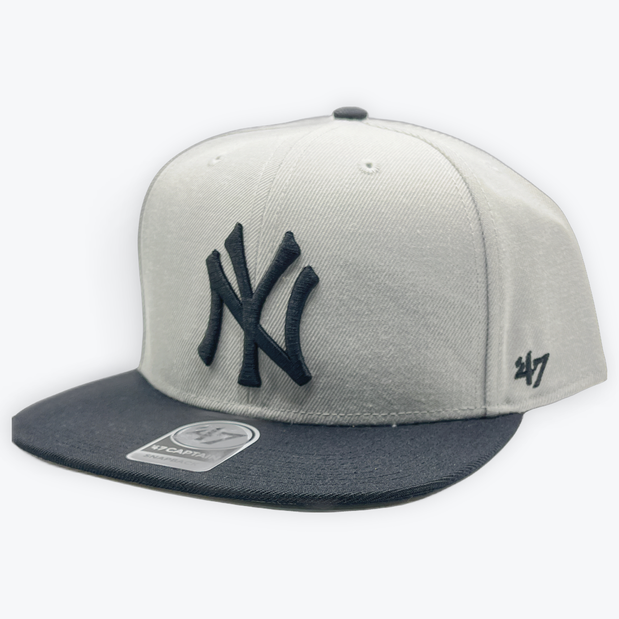 New York Yankees Grey/Black '47Brand Snapback Hat