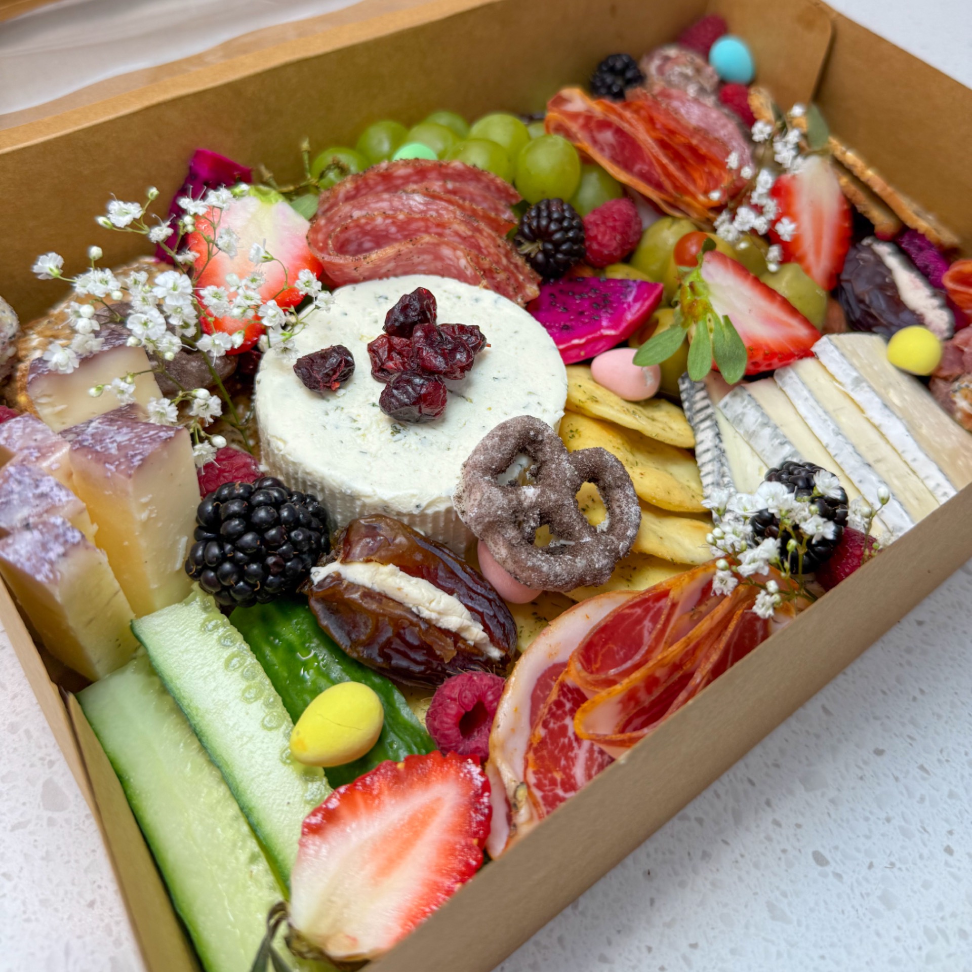 Mini box of deli meats and cheeses