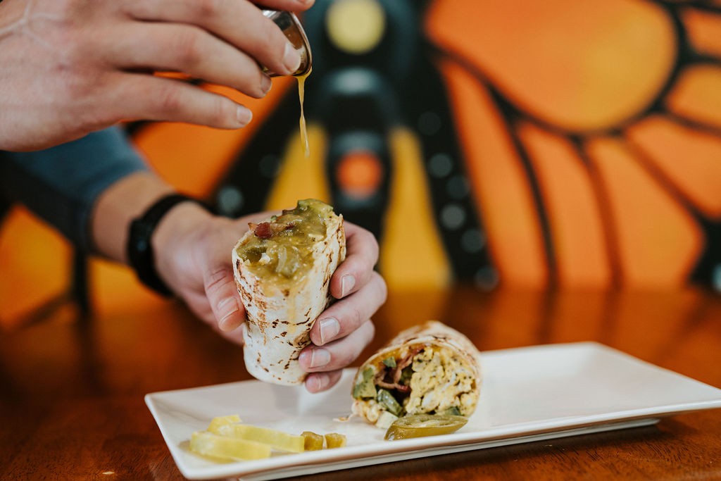 Chicken and Chorizo Bean Burrito