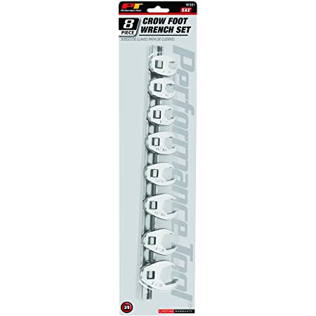Performance Tool Crowfoot Wrench Set, 8-Piece