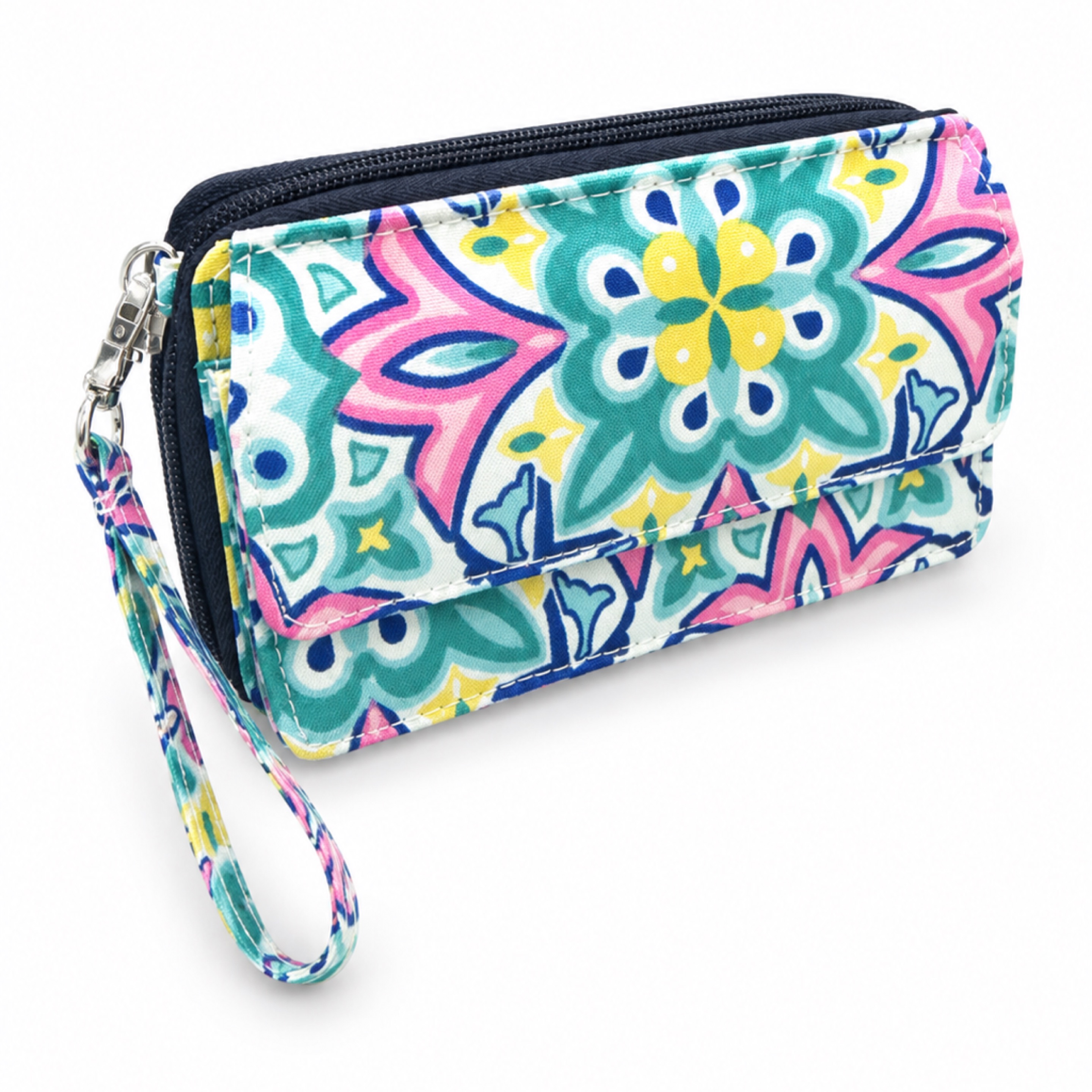Colorful Floral Wristlet Wallet