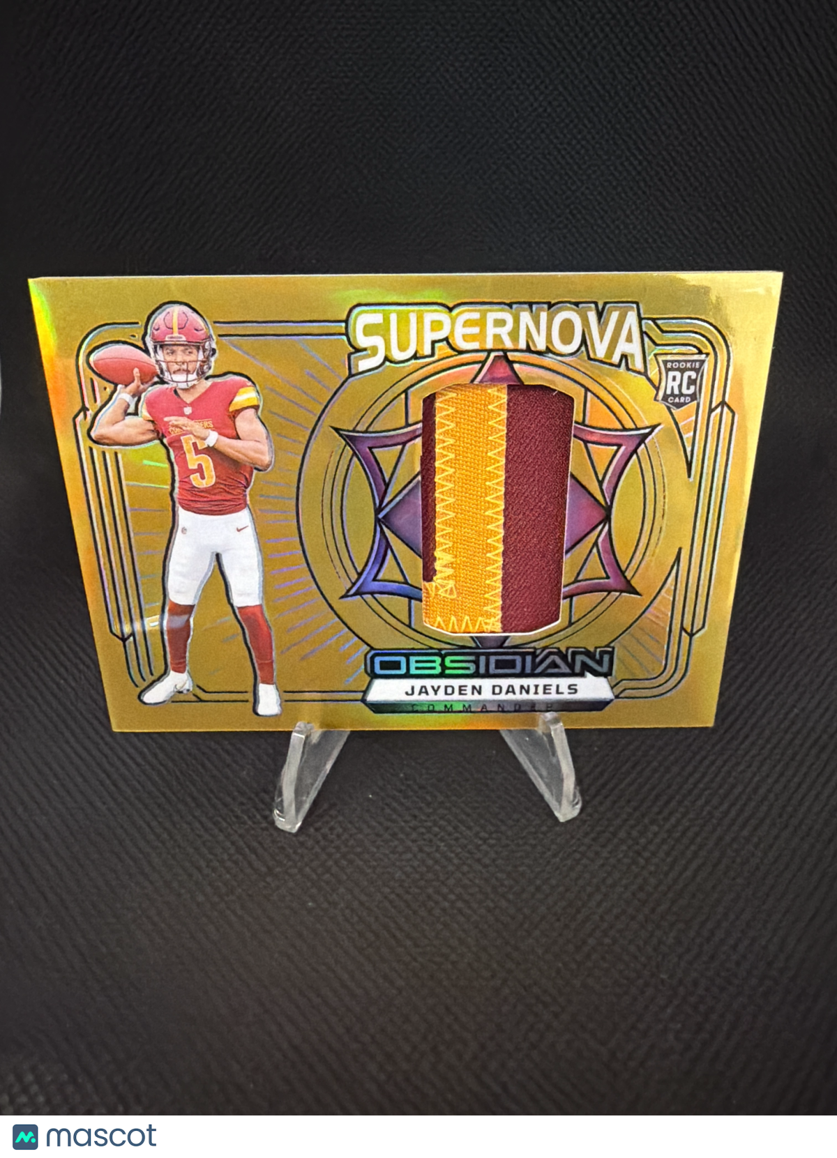 2025 Panini Obsidian Supernova Jayden Daniels Gold /10 Patch RC