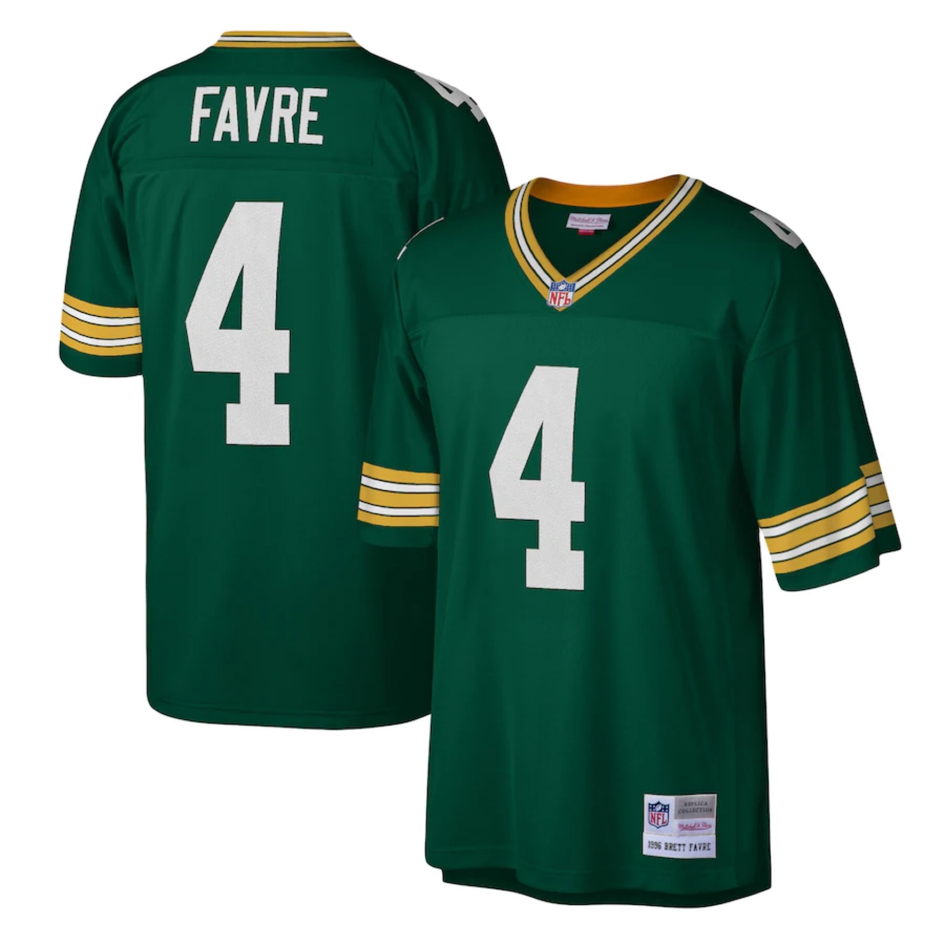 Green Bay Packers 1994 Brett Favre #4 Green Mitchell and Ness Jersey