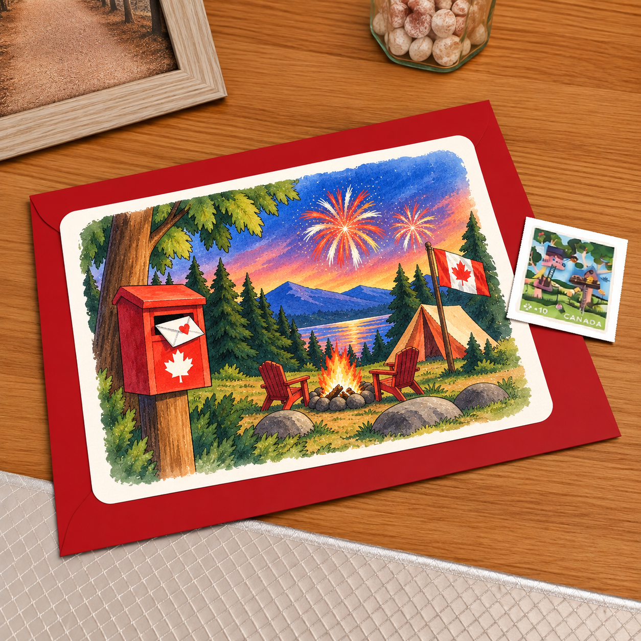 Postcard 4x6 - Somewhere in July (+Stamp)