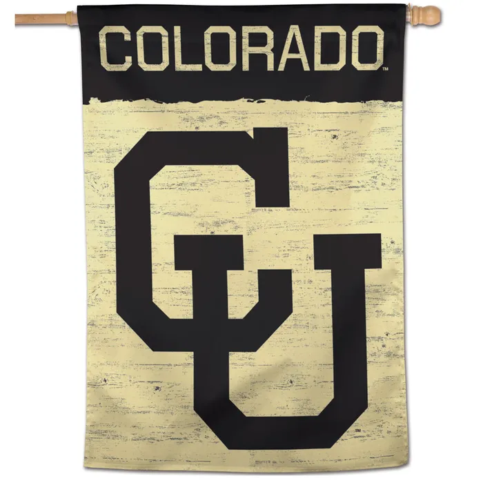 Colorado Buffaloes Retro College Vault Vertical House Flag 28x40"