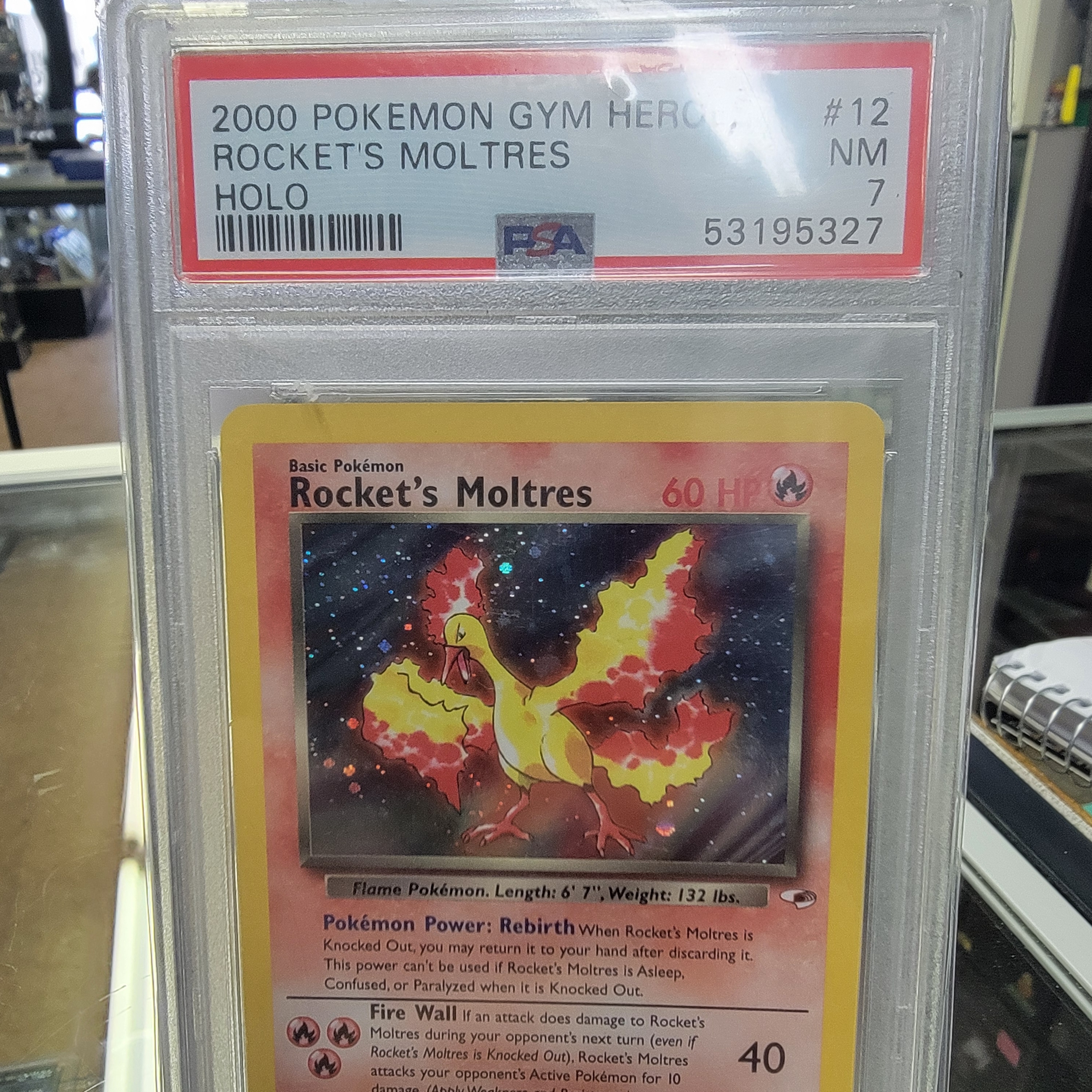 Psa 7 Rockets Moltres Holo Graded Card
