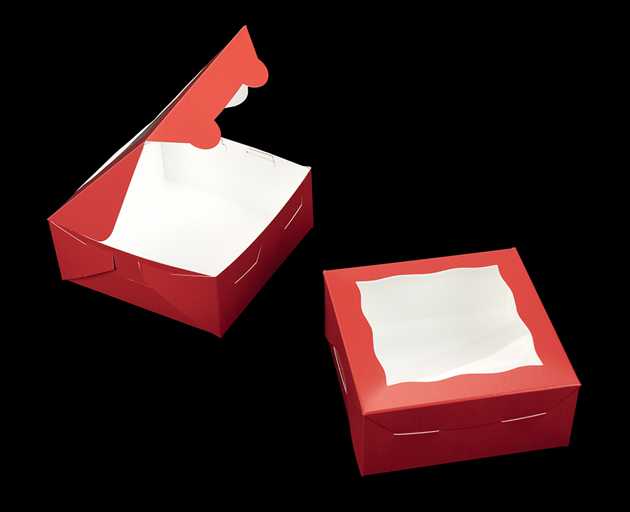 3660 - 6" x 6" x 2 1/2" Red/White Lock