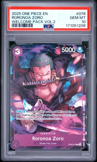 2025 ONE PIECE WELCOME PACK VOL.2 #076 RORONOA ZORO