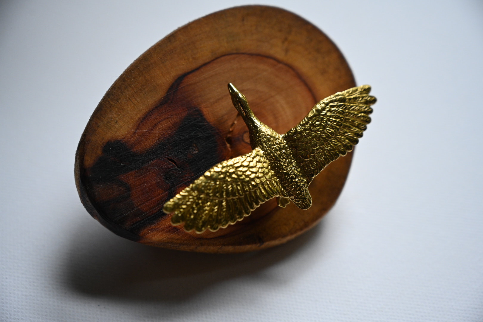 Mounted Bronze Goose