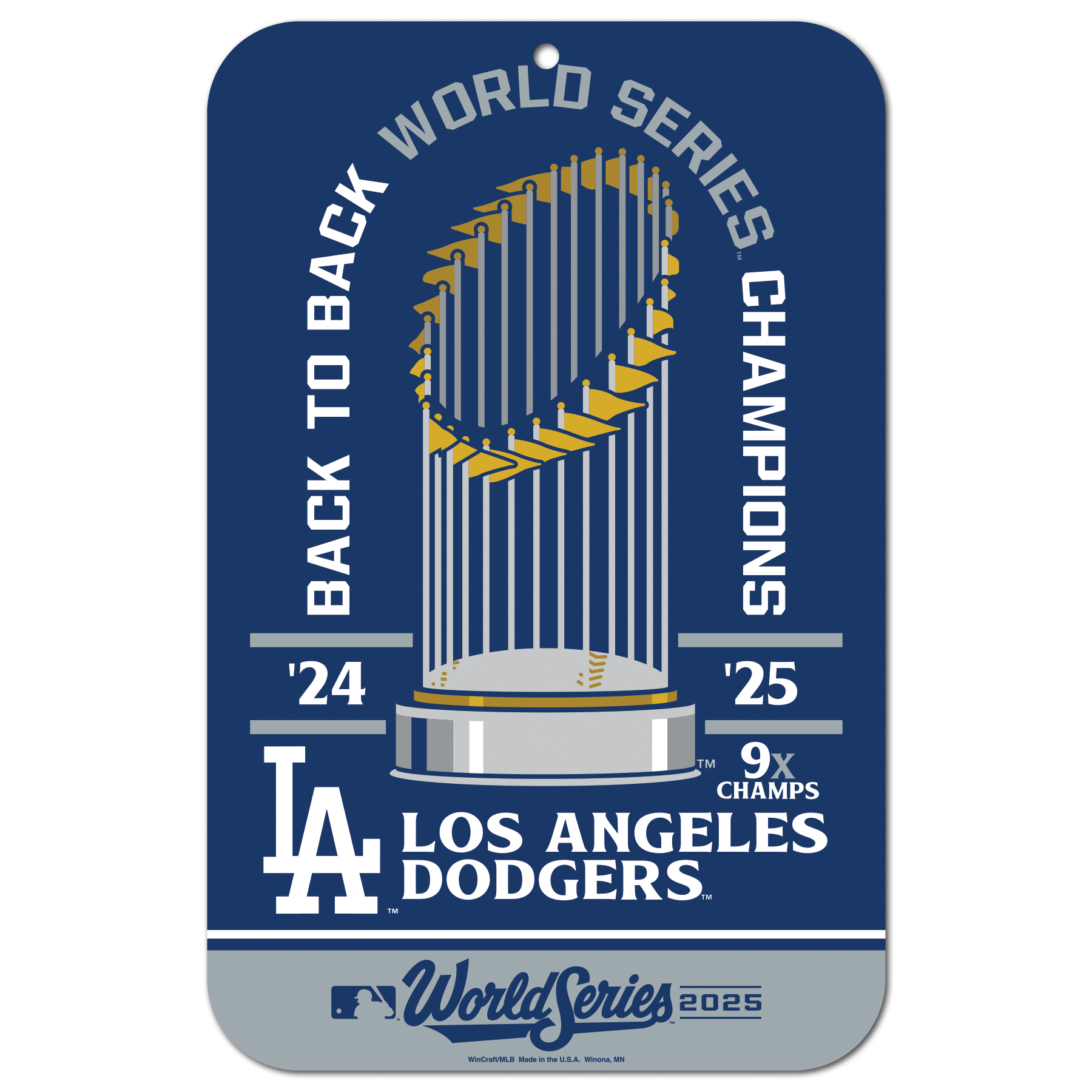 Los Angeles Dodgers 2025 World Series Champions Back to Back Lockeroom Sign