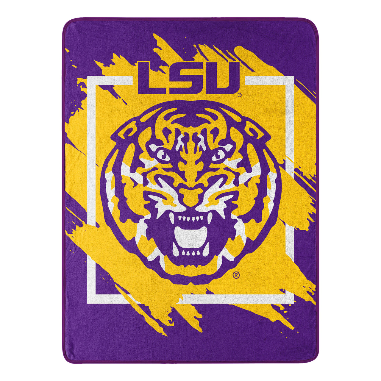LSU Tigers Micro Raschel Dimensional Design Blanket