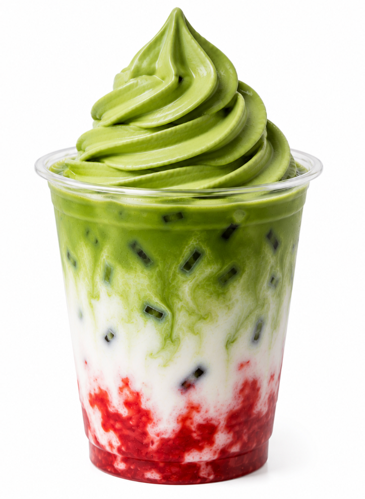 Strawberry Matcha Float