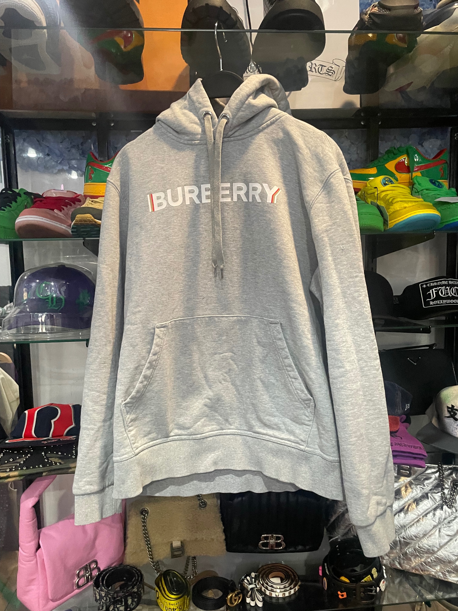 Burberry grey hoodie size MD (used)
