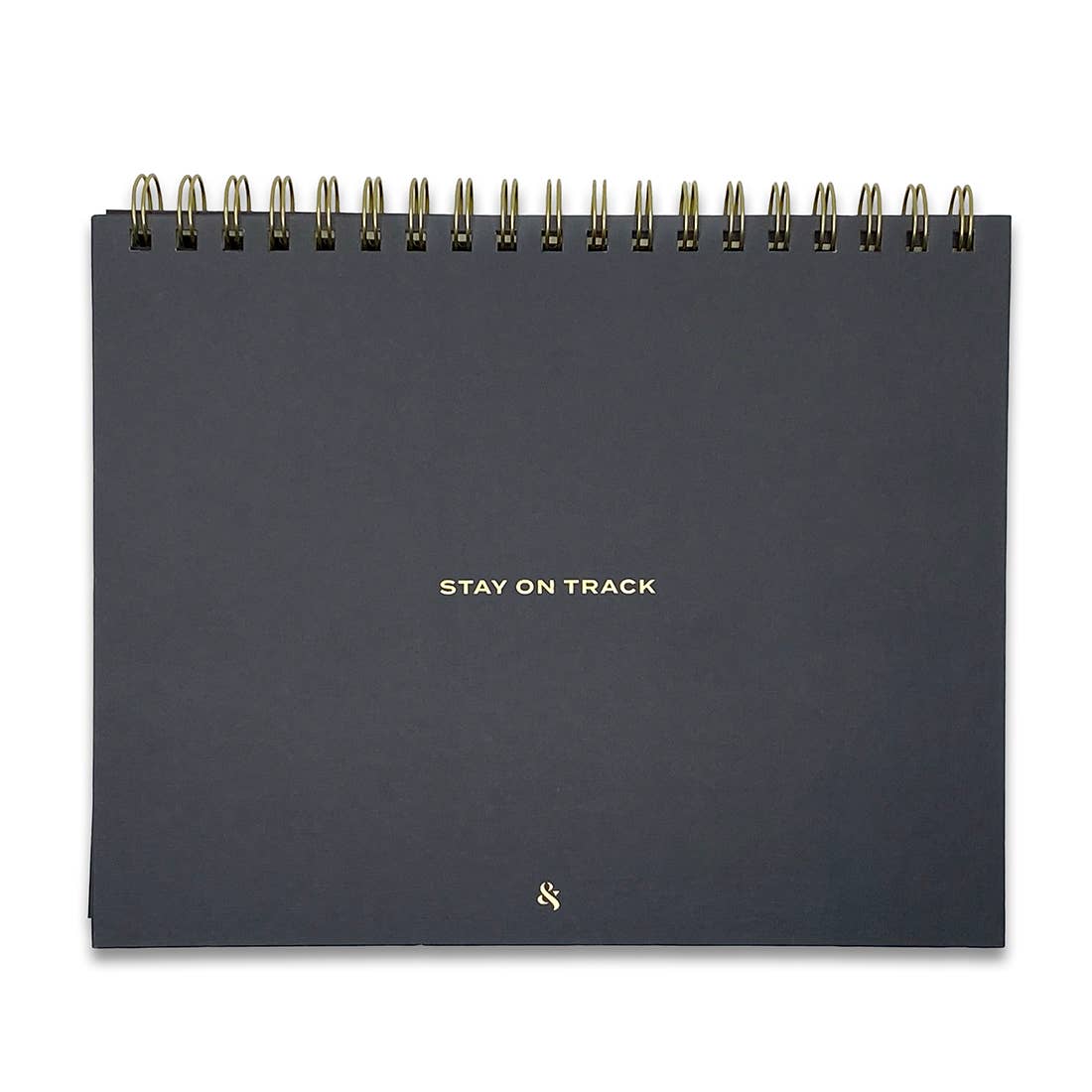 Black Stay On Track Desktop Notepad
