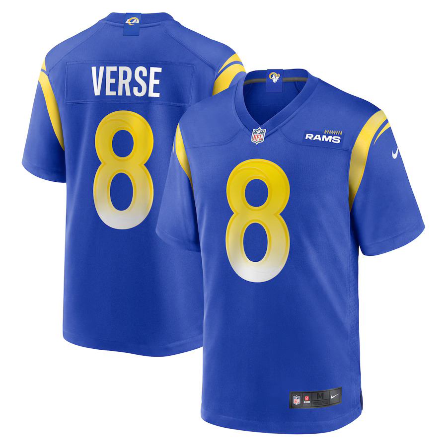Los Angeles Rams Jared Verse #8 Royal Nike Game Jersey