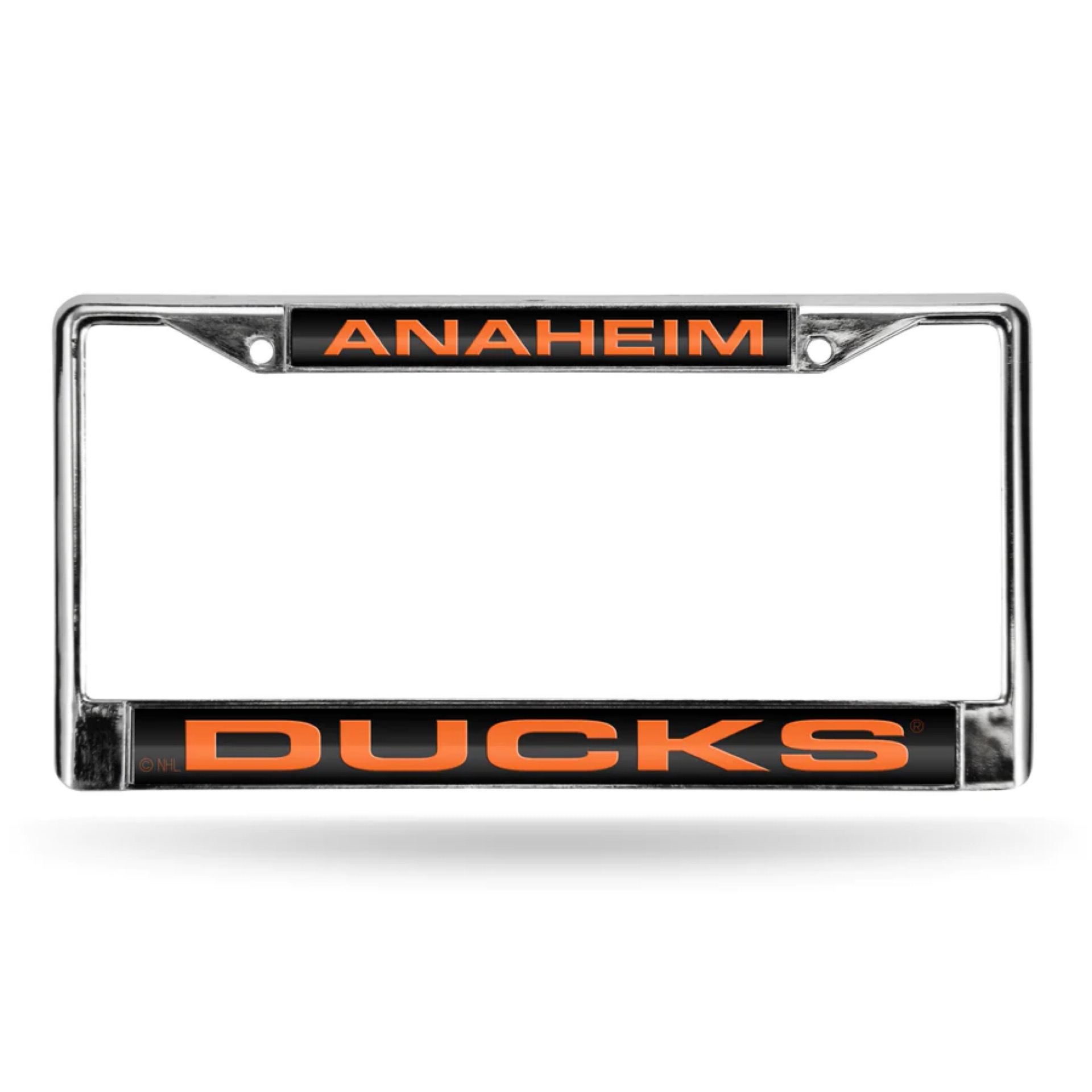 Anaheim Ducks Black Laser Chrome License Plate Frame