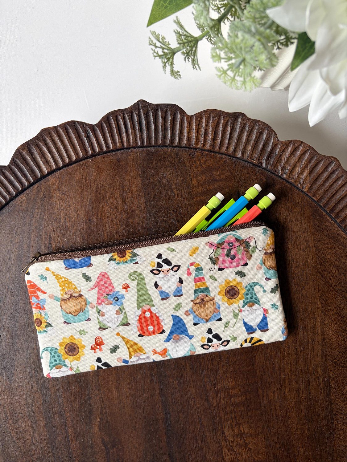Pencil Pouch – Garden Gnomes, photo 2 of 6