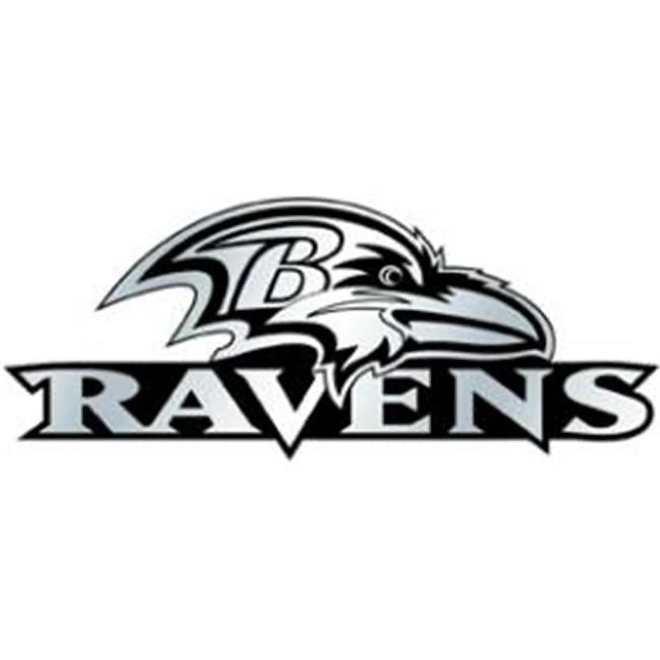 Baltimore Ravens Silver Auto Emblem