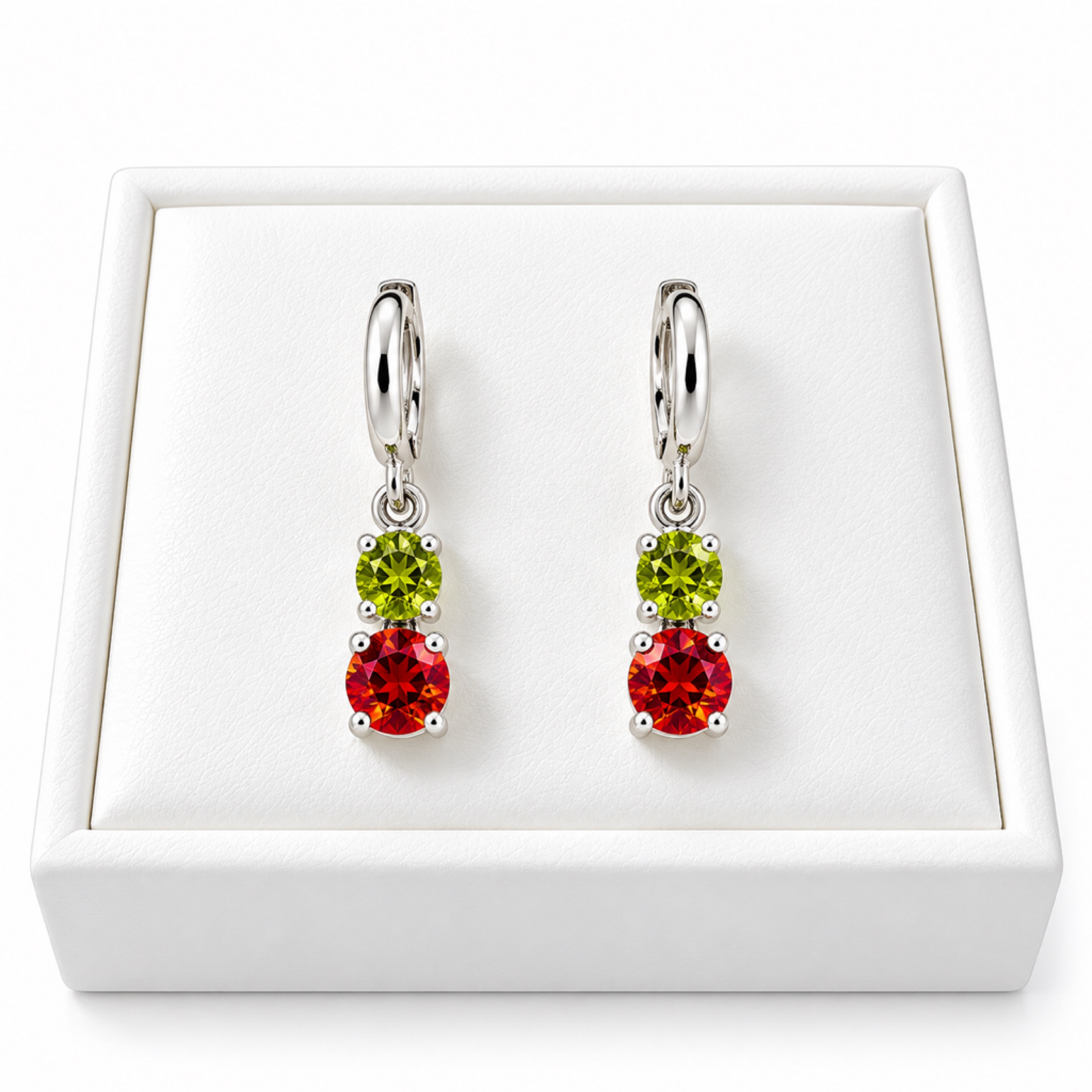 Yellow / Red Stone Earrings 