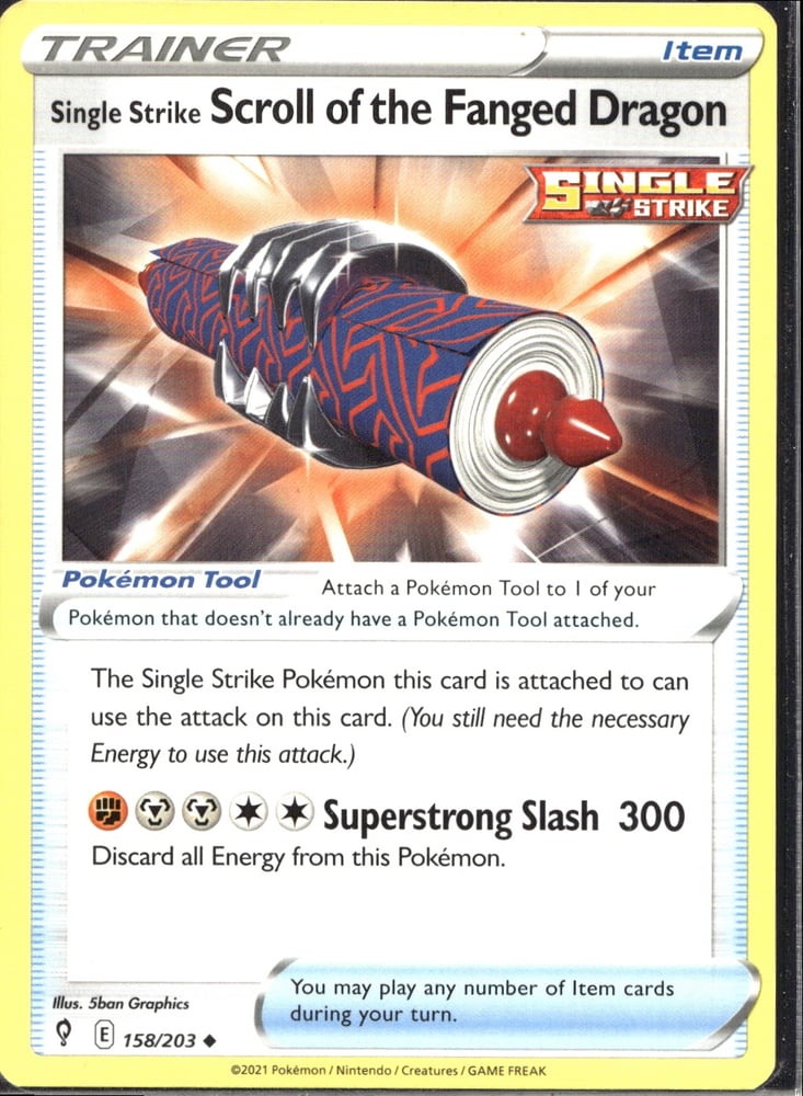 Single Strike Scroll of the Fanged Dragon - SWSH7 158/203