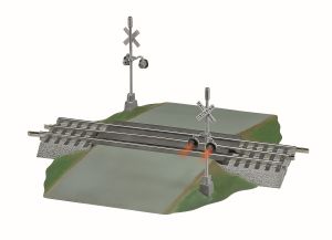 Lionel FasTrack Grade Crossing With Flashers 12052 O Scale