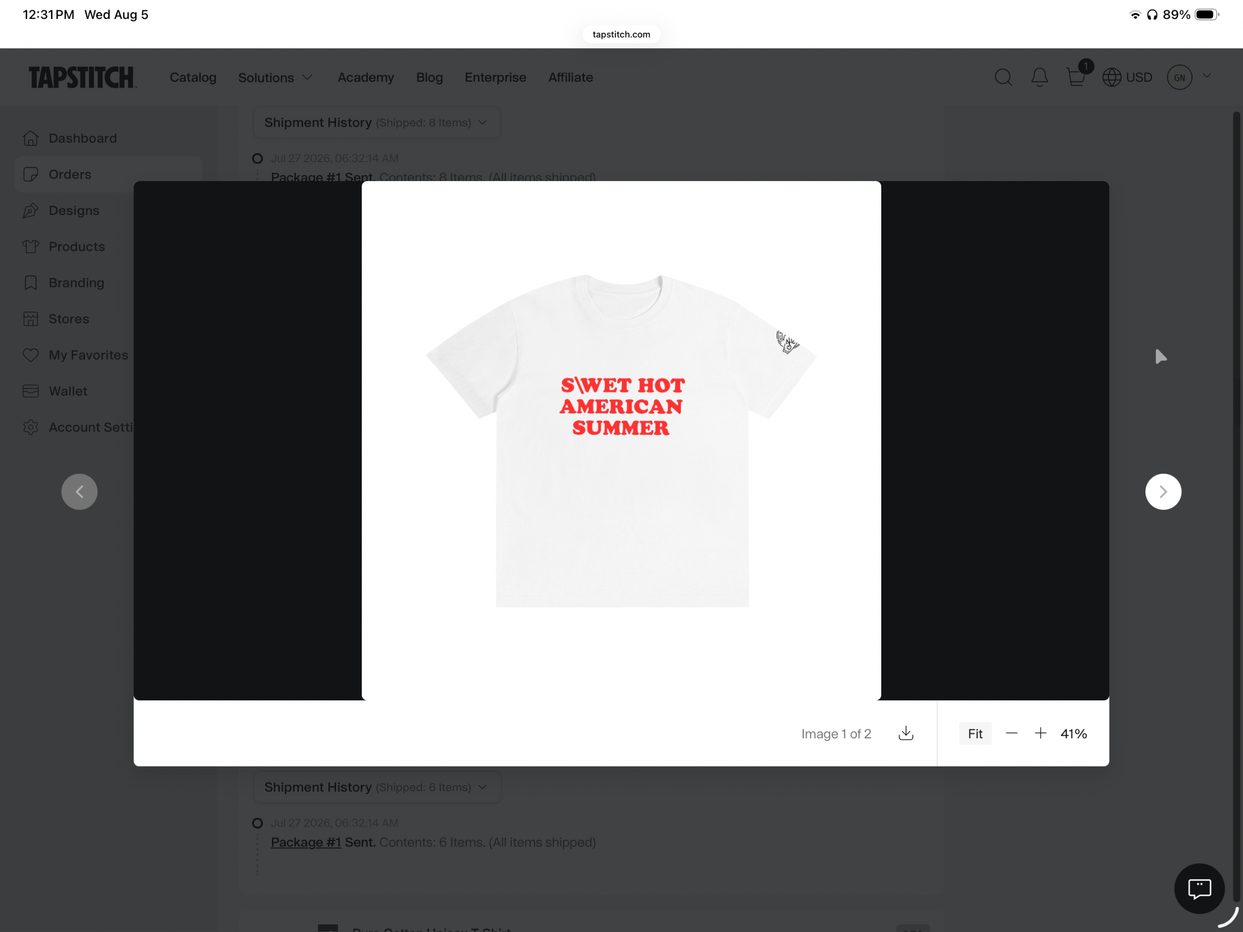 SWET red white tshirt