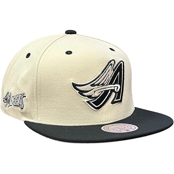 Anaheim Angels 1997 Evergreen Mitchell and Ness Cream/Black Snapback Hat