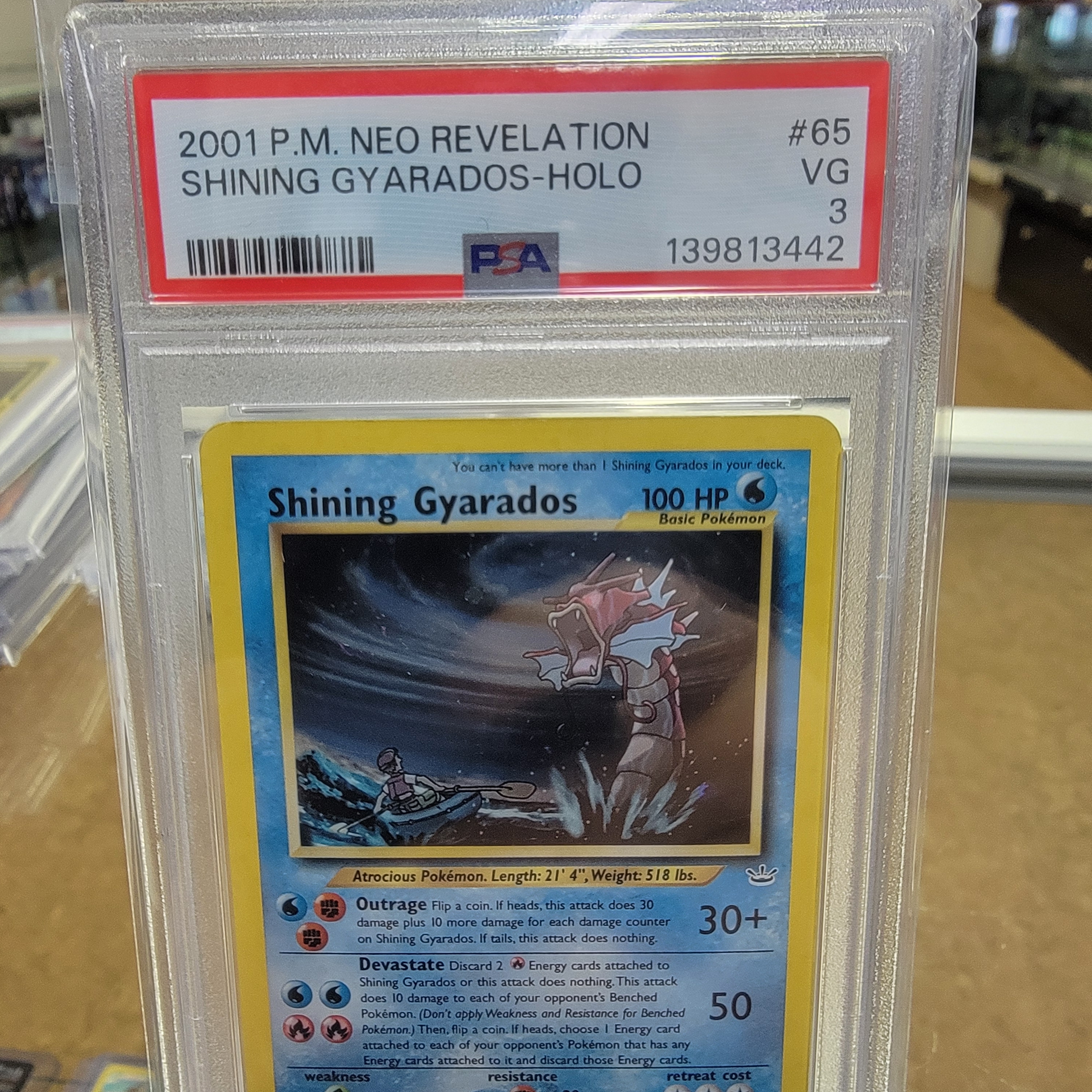 Psa 3 Shining Gyarados Unlimited Graded Card