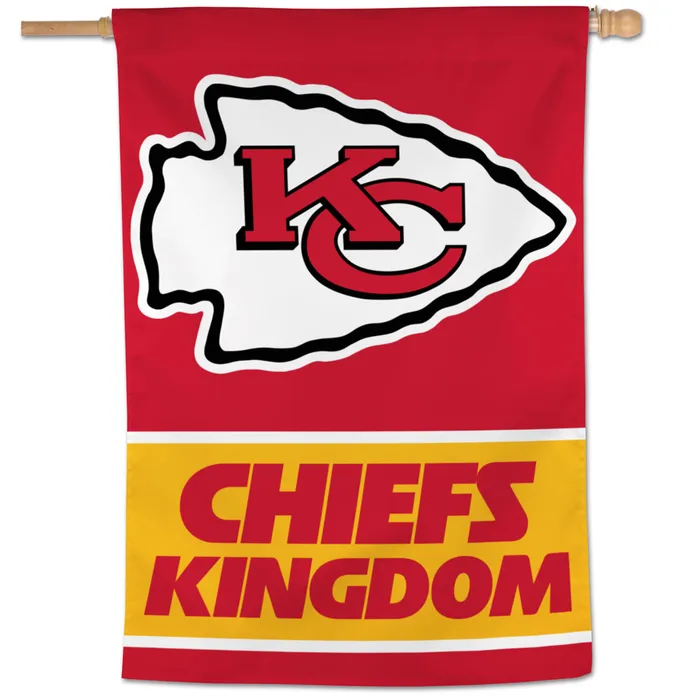 Kansas City Chiefs Red Chiefs Kingdom Vertical House Flag 28x40"