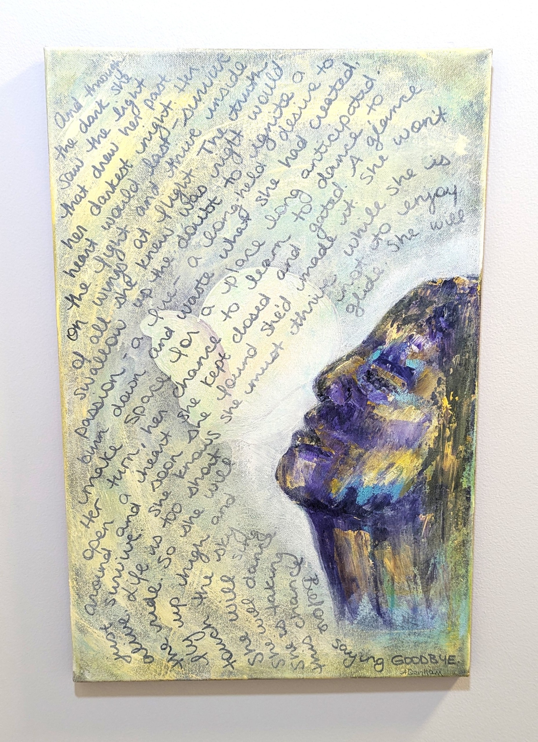 Inspirational Feminist Art: Abstract Woman Acrylic Painting