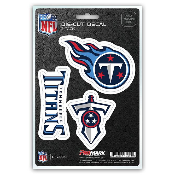 Tennessee Titans Die Cut Team Decals 3pk