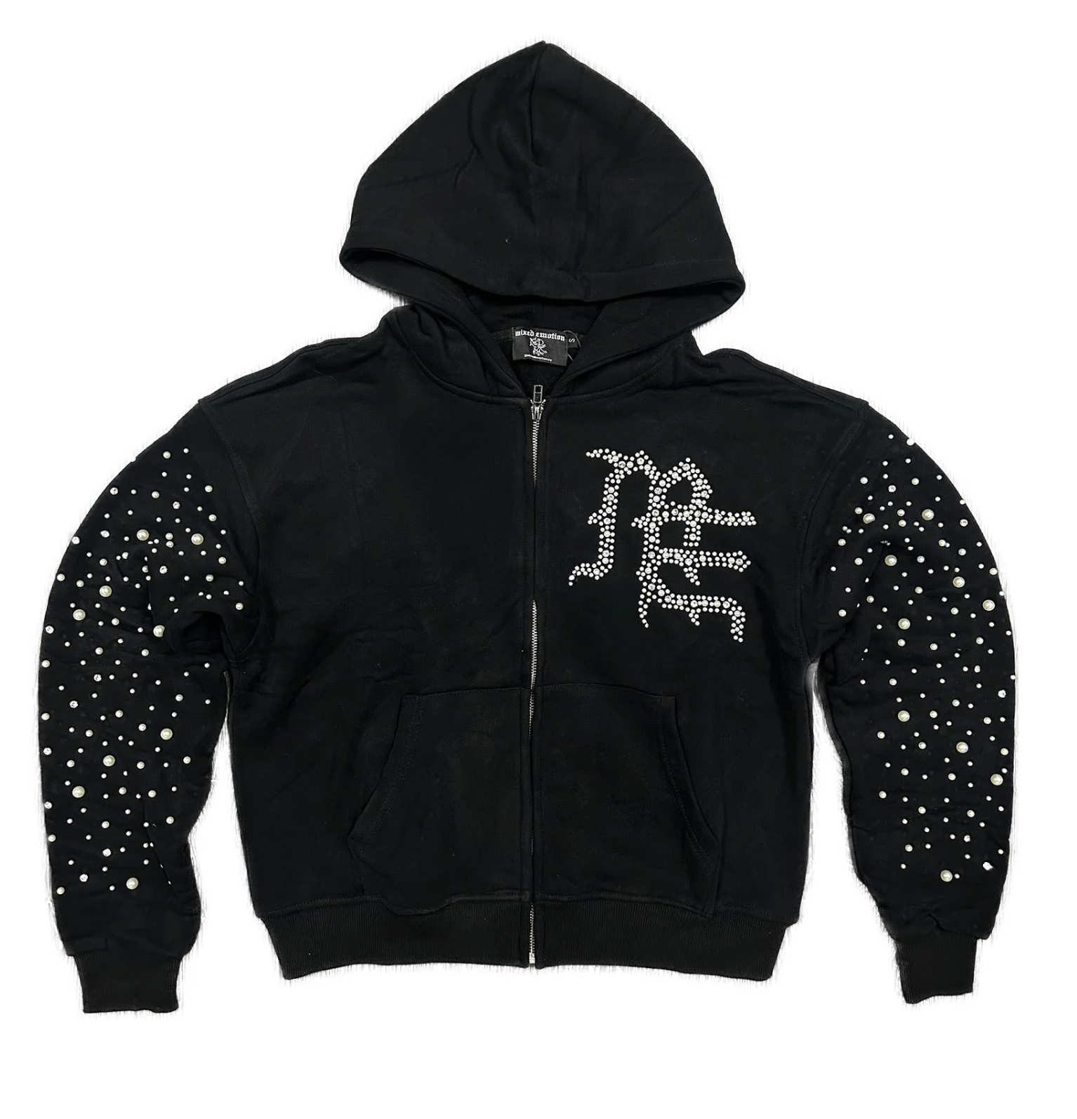 ECLIPSE BLACK RHINESTONE HOODIE