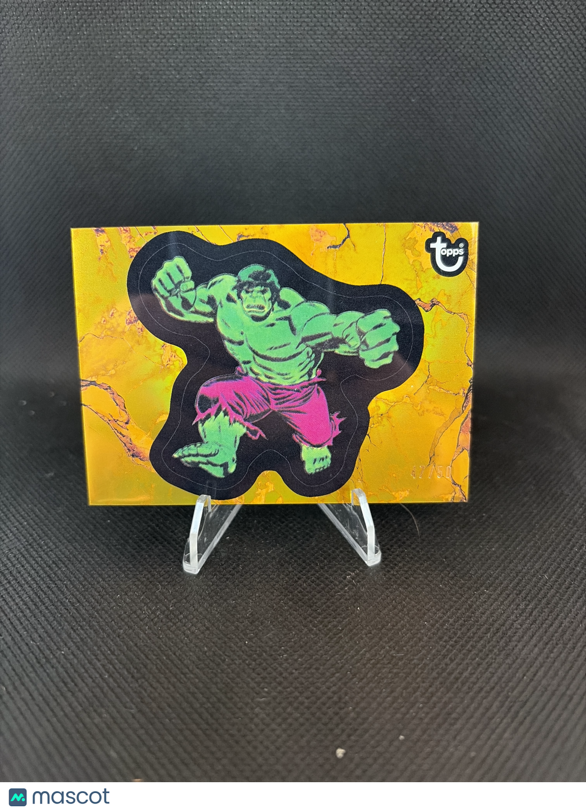 2025 Topps Marvel Comic Book Heroes The Incrediable Hulk Gold /50