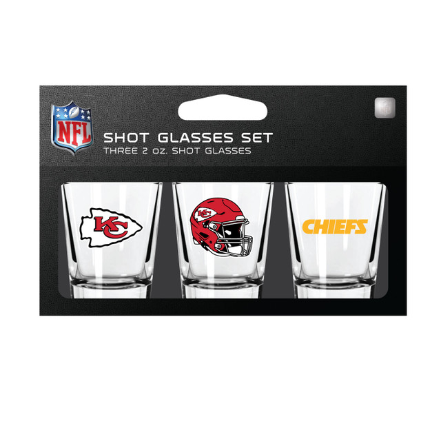Kansas City Chiefs Shot Glass Set 3 Pack