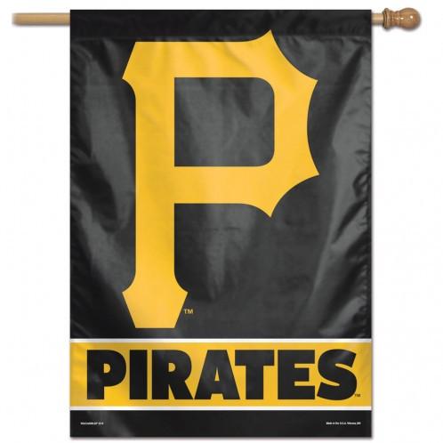 Pittsburgh Pirates Wordmark Vertical House Flag 28x40"