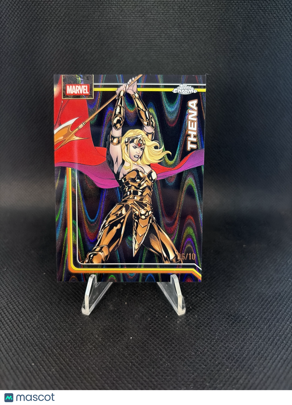 2026 Topps Chrome Marvel Thena Black Ray Wave /10 #176
